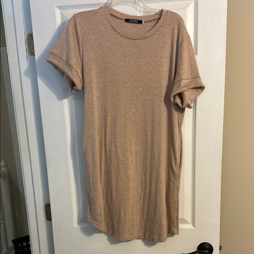 YEXIPO Tan Casual Dress